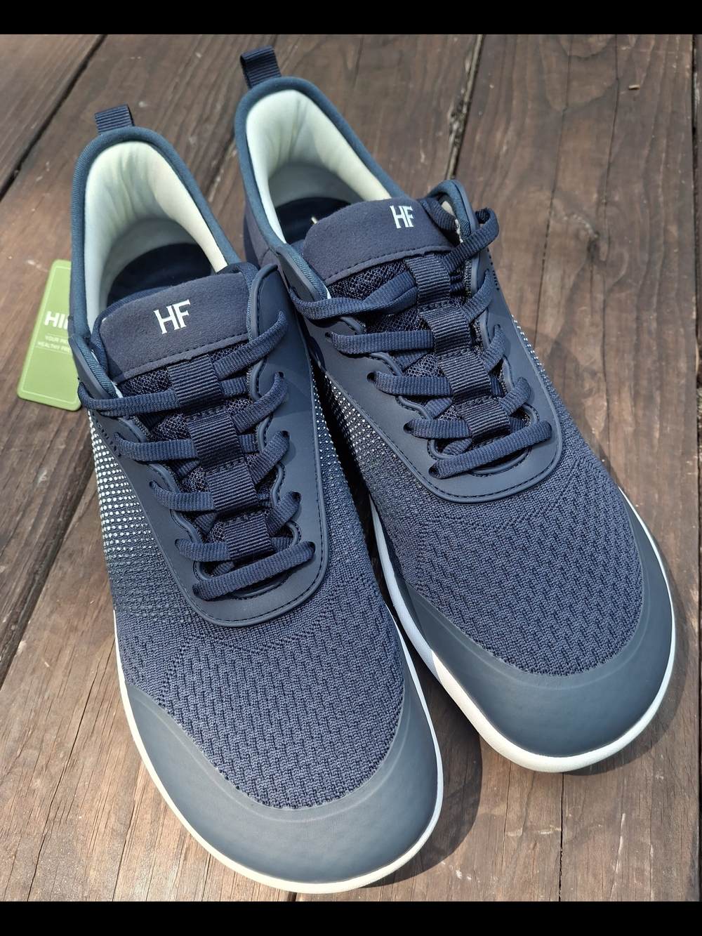 HF Navy Stride Knit Sneakers - Picture 4 of 14